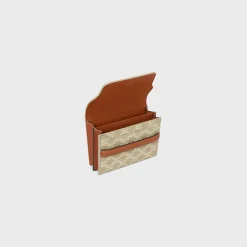 Best Business Card Holder in TRIOMPHE CANVAS AND LAMBSKIN Women Triomphe Canvas | Categories·Coin And Card Holders