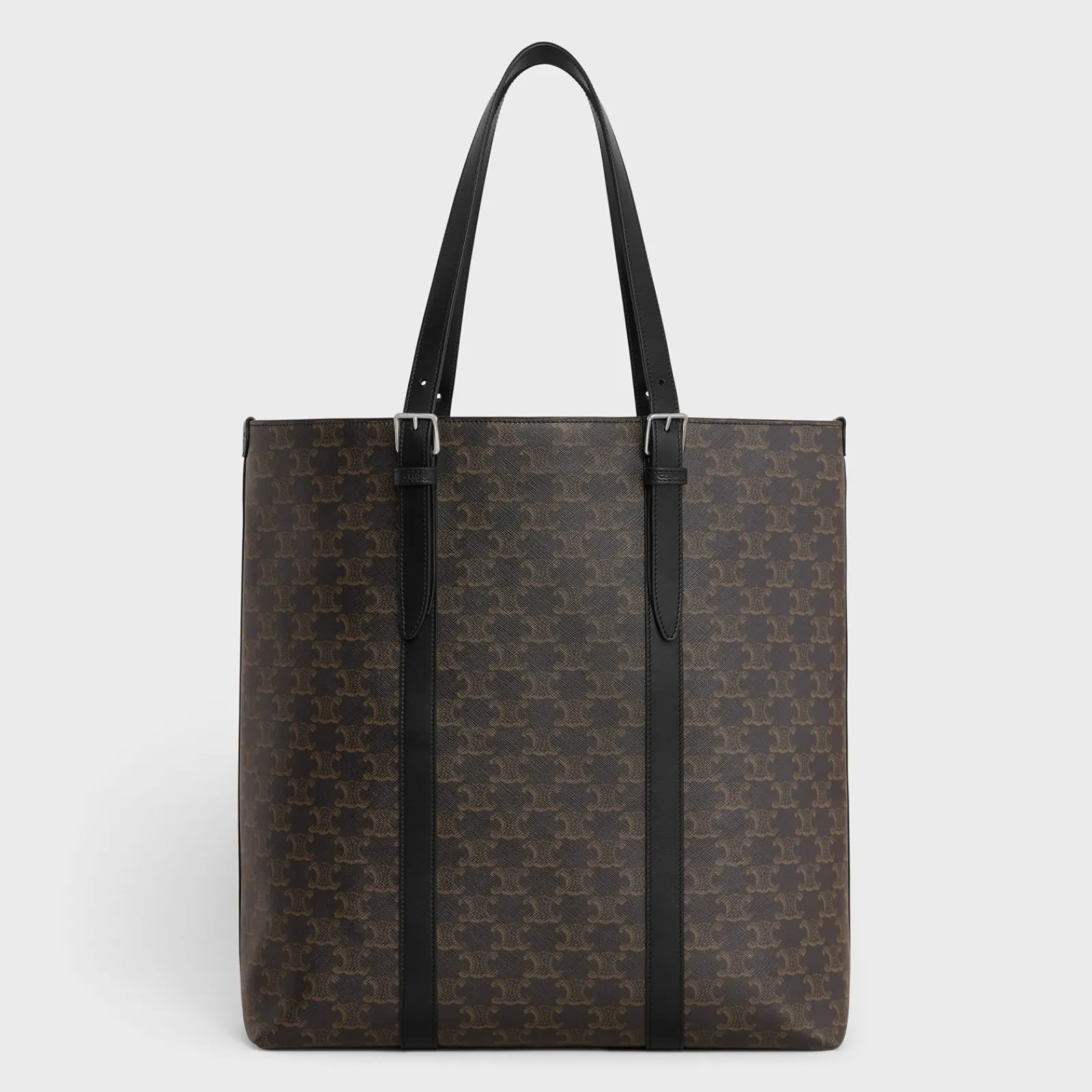 Outlet CABAS WITH BUCKLE in TRIOMPHE CANVAS AND CALFSKIN Triomphe Canvas | Categories·Tote Bags