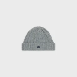 Best cable-knit triomphe beanie in cashmere Hats And Soft Accessories