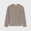 Discount cable-knit triomphe cardigan in cashmere Women Knitwear