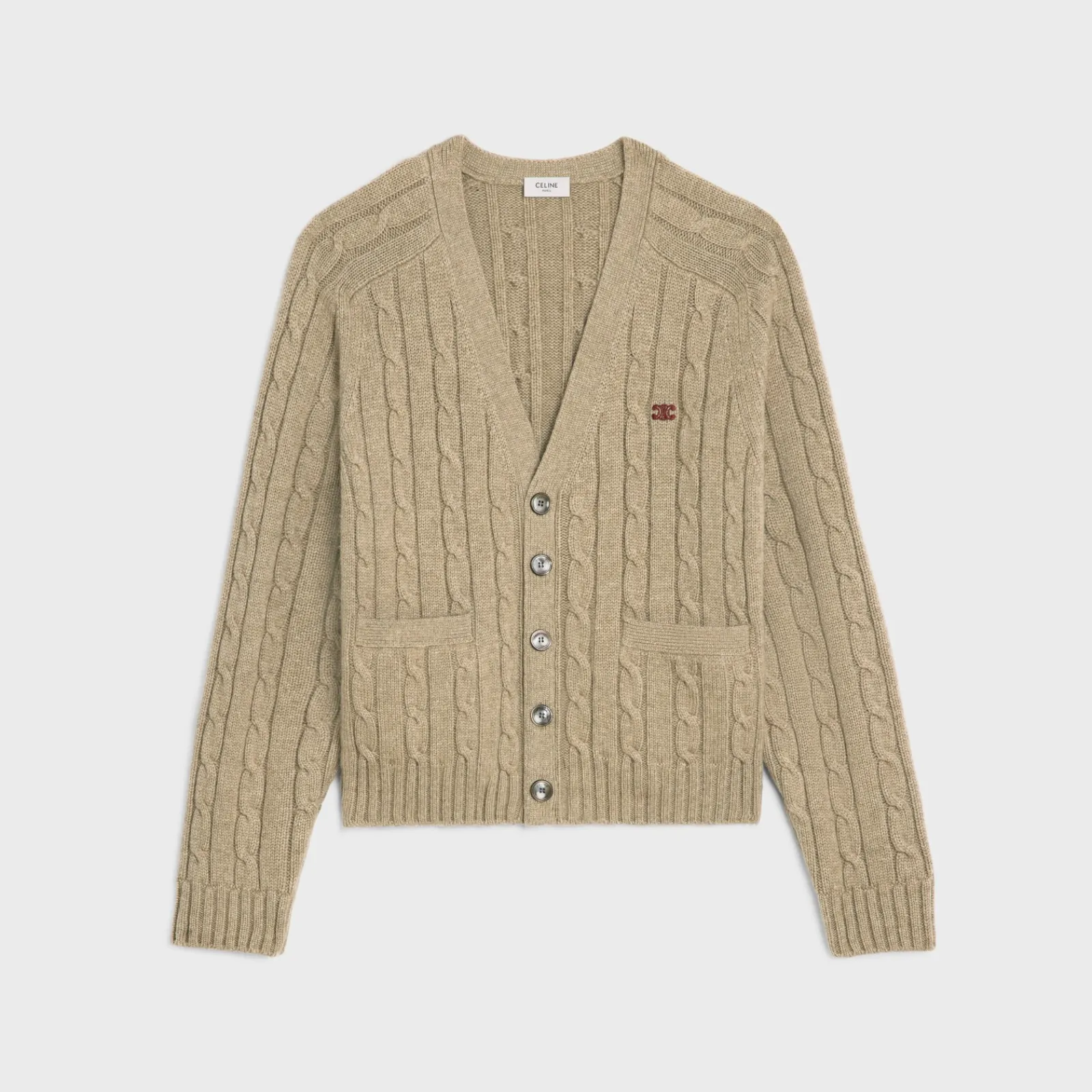 Sale cable-knit triomphe cardigan in cashmere Knitwear