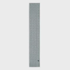 Online cable-knit triomphe scarf in cashmere Hats And Soft Accessories