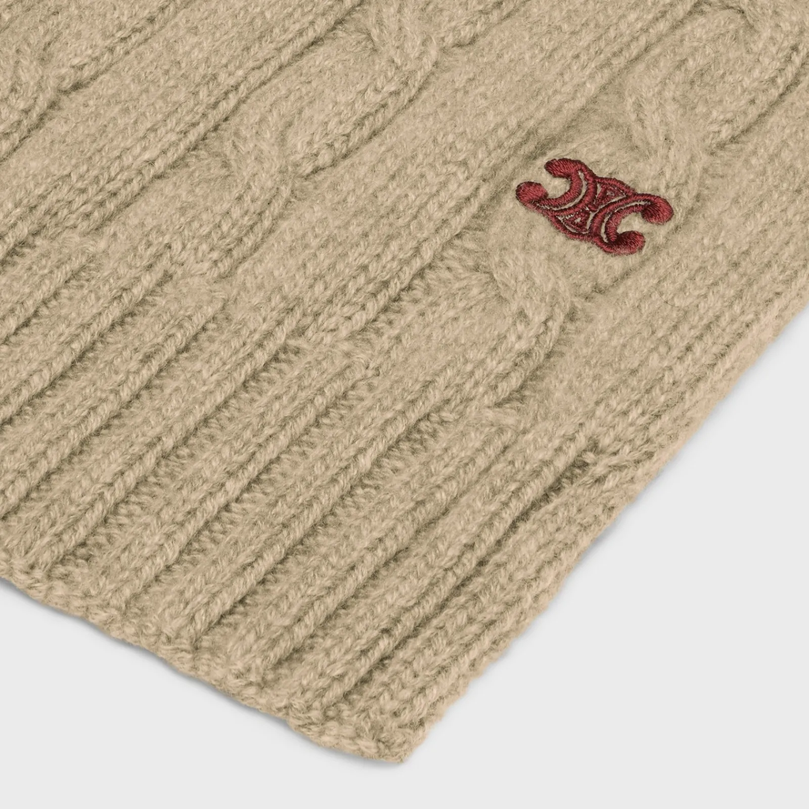 Clearance cable-knit triomphe scarf in cashmere Women Beanies And Scarves