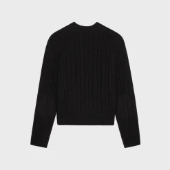 Fashion cable-knit triomphe sweater in cashmere Knitwear
