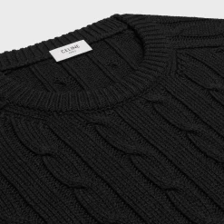 Fashion cable-knit triomphe sweater in cashmere Knitwear
