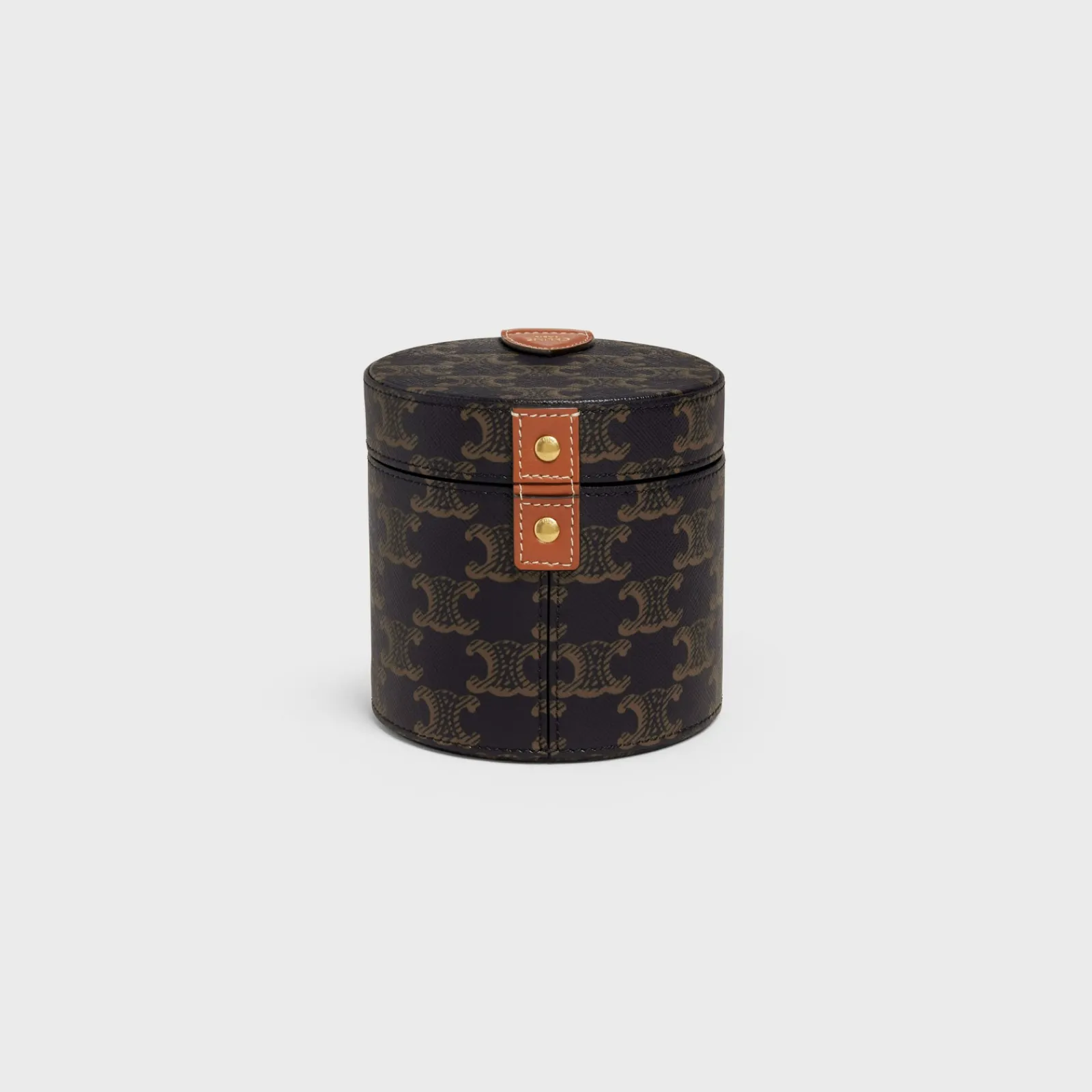 Online CANDLE HOLDER IN TRIOMPHE CANVAS AND CALFSKIN Candles And Home Scents | Home
