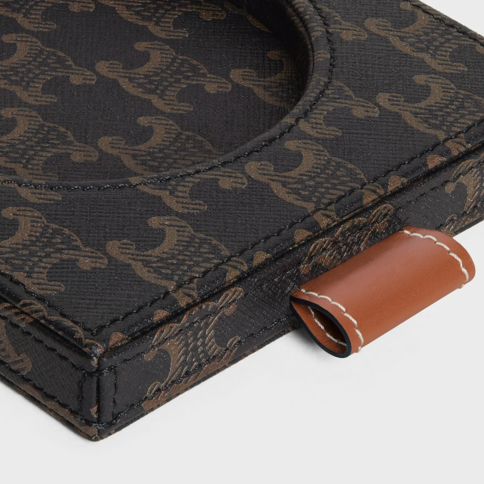 New CANDLE TRAY IN NAPPA LAMBSKIN WITH TRIOMPHE CANVAS PRINT AND CALFSKIN Candles And Home Scents | Home