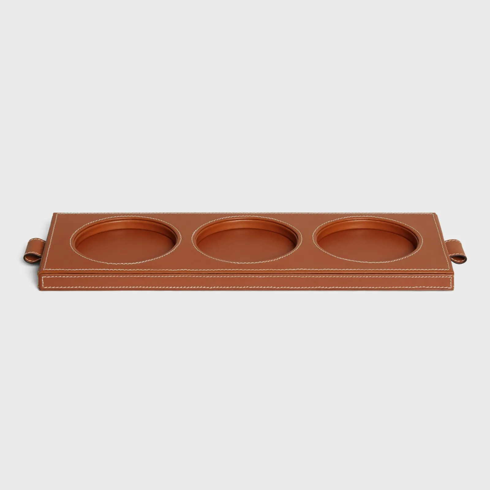 Sale CANDLE TRAY IN SMOOTH CALFSKIN Candles And Home Scents | Home
