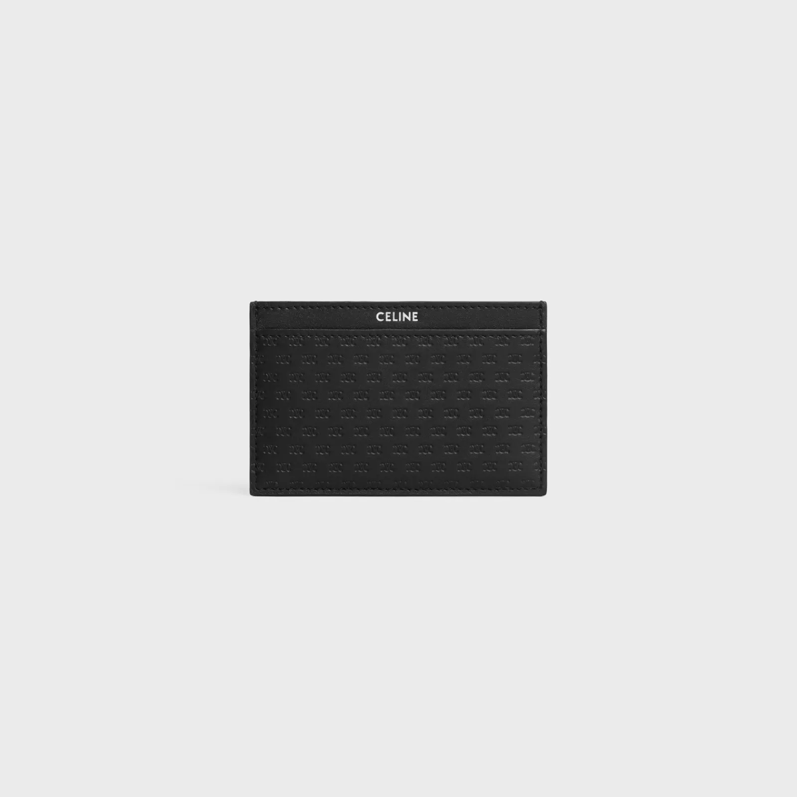 Sale Card holder in Calfskin with mini triomphe embossed Categories·Oin And Card Holders
