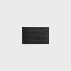 Sale Card holder in Calfskin with mini triomphe embossed Categories·Oin And Card Holders