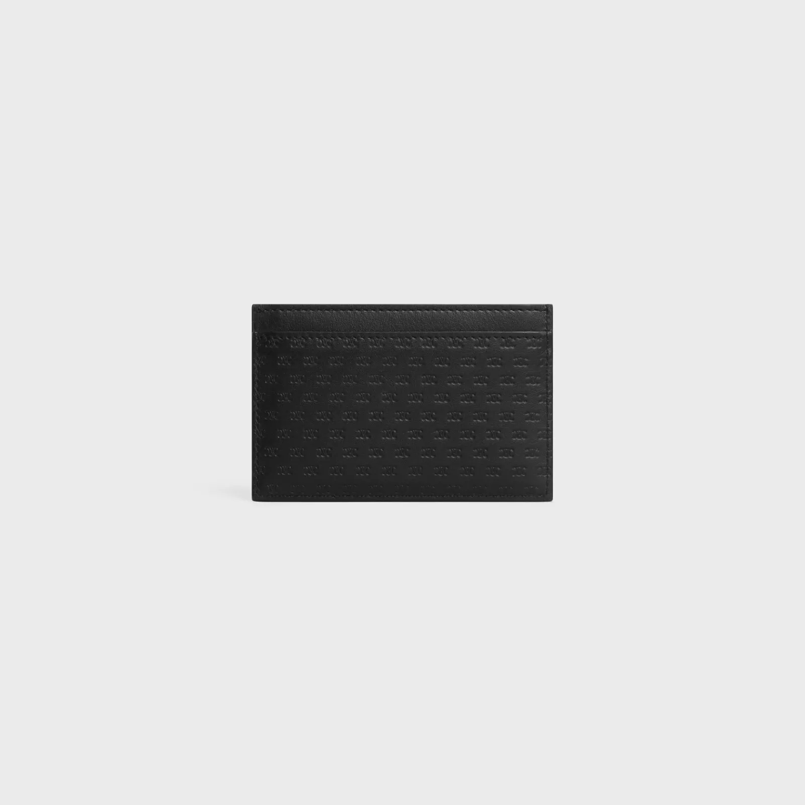 Sale Card holder in Calfskin with mini triomphe embossed Categories·Oin And Card Holders