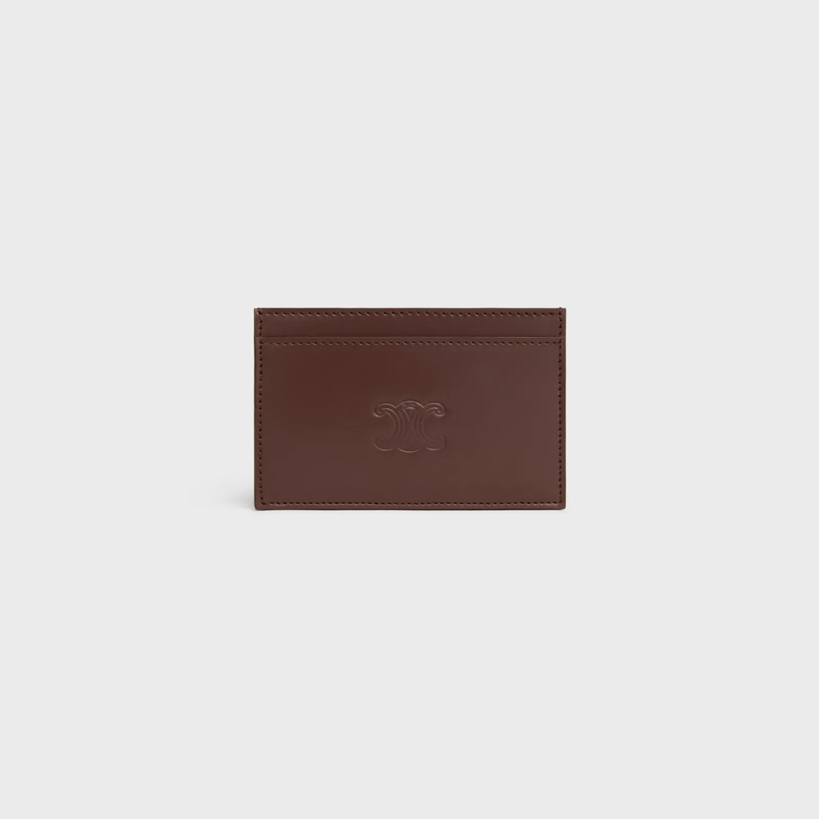 Online Card holder in Satinated calfskin with triomphe embossed Categories·Oin And Card Holders