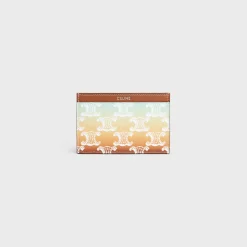 Best Card holder in TRIOMPHE CANVAS SUNSET AND CALFSKIN Triomphe Canvas | Categories·Oin And Card Holders