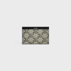Outlet Card holder in TRIOMPHE CANVAS AND CALFSKIN Triomphe Canvas | Categories·Oin And Card Holders