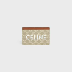 Clearance Card holder in TRIOMPHE CANVAS WITH PRINT Women Triomphe Canvas | More Lines·Essentials
