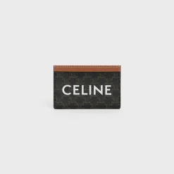 Best Card holder in Triomphe canvas with Print Women Triomphe Canvas | More Lines·Essentials