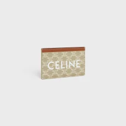 Clearance Card holder in TRIOMPHE CANVAS WITH PRINT Women Triomphe Canvas | More Lines·Essentials