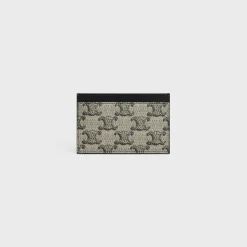 Outlet Card holder in TRIOMPHE CANVAS AND CALFSKIN Triomphe Canvas | Categories·Oin And Card Holders
