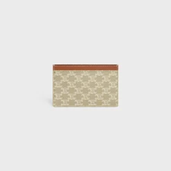 Clearance Card holder in TRIOMPHE CANVAS WITH PRINT Women Triomphe Canvas | More Lines·Essentials