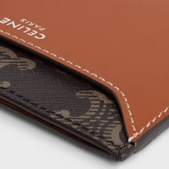 New CARD HOLDER in Triomphe canvas AND calfskin Triomphe Canvas | Categories·Oin And Card Holders