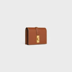 Discount 16 CARD HOLDER WITH FLAP in SHINY CALFSKIN Women 16 | Categories·Coin And Card Holders
