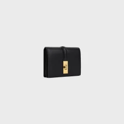 Online 16 CARD HOLDER WITH FLAP in SHINY CALFSKIN Women 16 | Categories·Coin And Card Holders