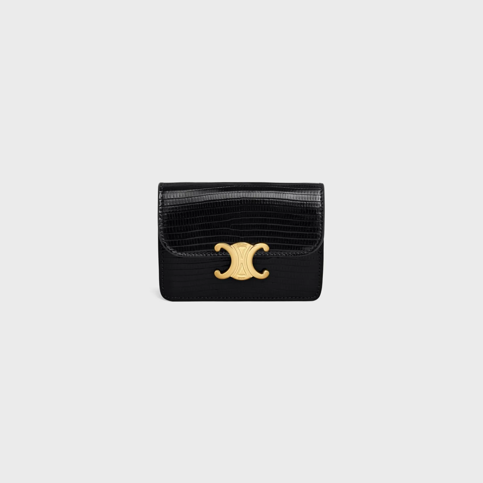 Best CARD HOLDER WITH FLAP TRIOMPHE in lizard Women Triomphe | Categories·Coin And Card Holders