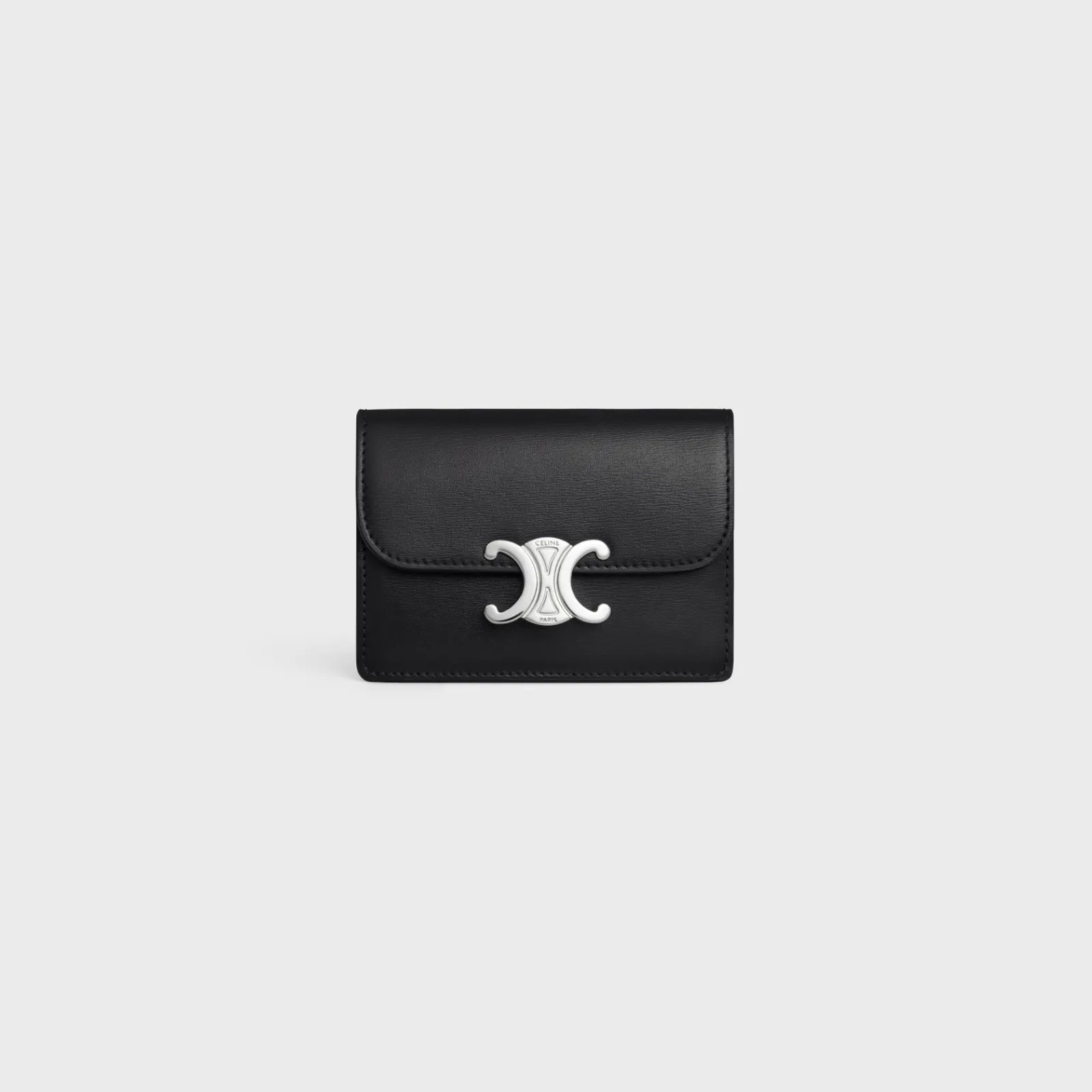 Online CARD HOLDER WITH FLAP TRIOMPHE in Shiny calfskin Women Triomphe | Categories·Coin And Card Holders