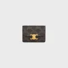Best CARD HOLDER WITH FLAP TRIOMPHE in Triomphe Canvas Women Triomphe Canvas | Categories·Coin And Card Holders