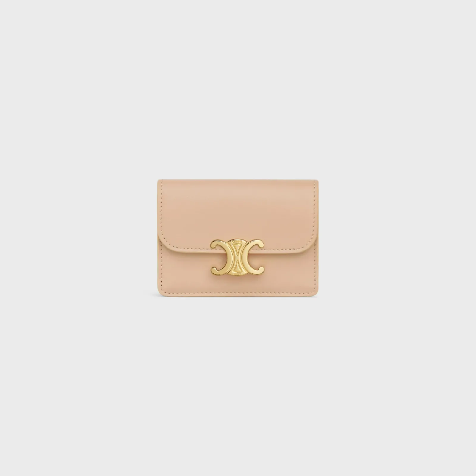 New CARD HOLDER WITH FLAP TRIOMPHE in Shiny calfskin Women Triomphe | Categories·Coin And Card Holders