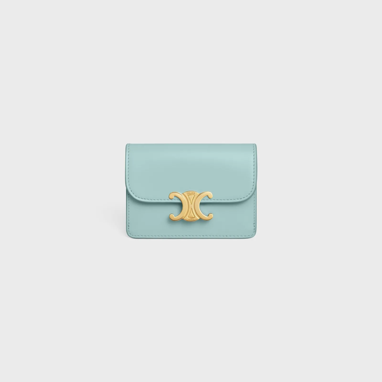 Online CARD HOLDER WITH FLAP TRIOMPHE in Shiny calfskin Women Triomphe | Categories·Coin And Card Holders