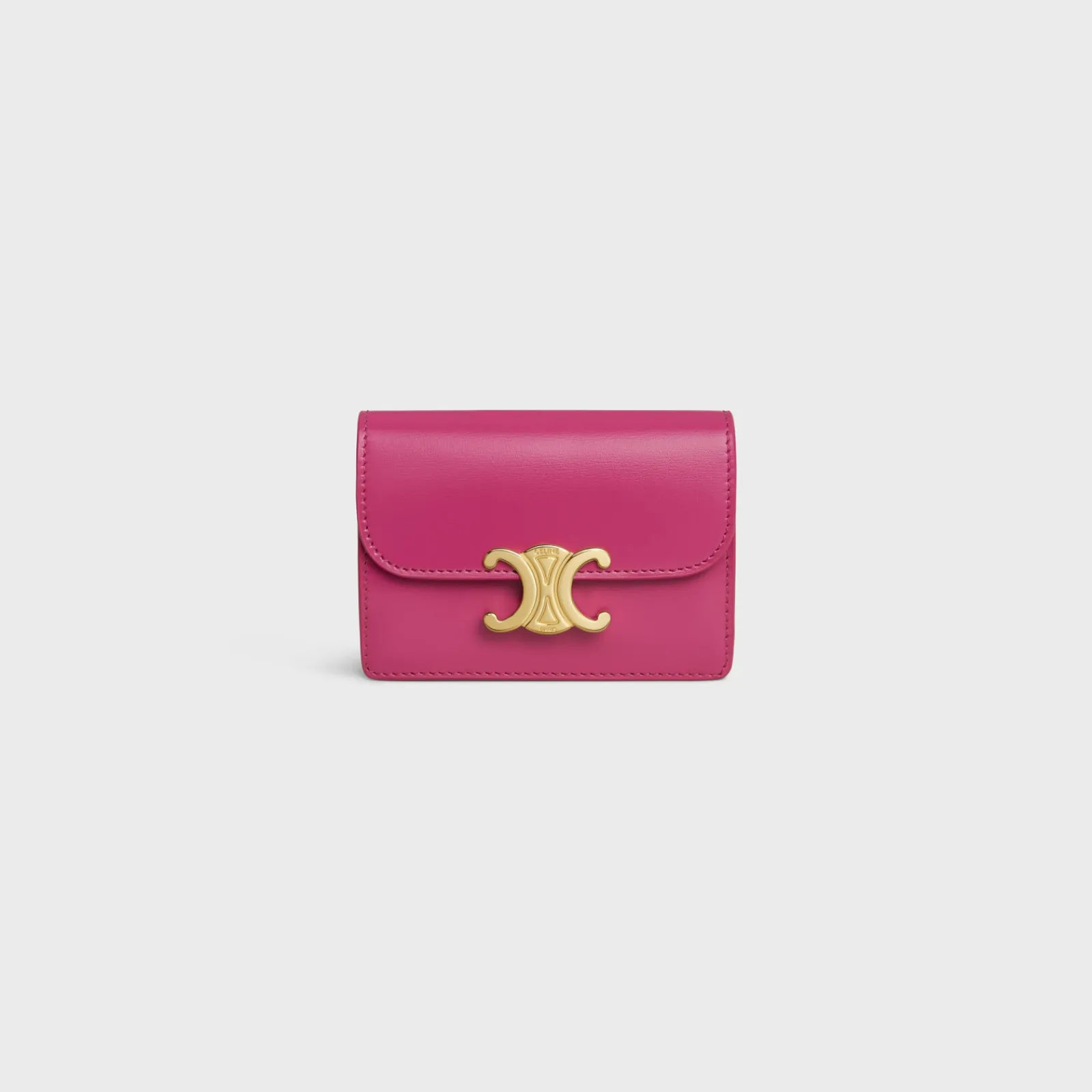 Best CARD HOLDER WITH FLAP TRIOMPHE in Shiny calfskin Women Triomphe | Categories·Coin And Card Holders