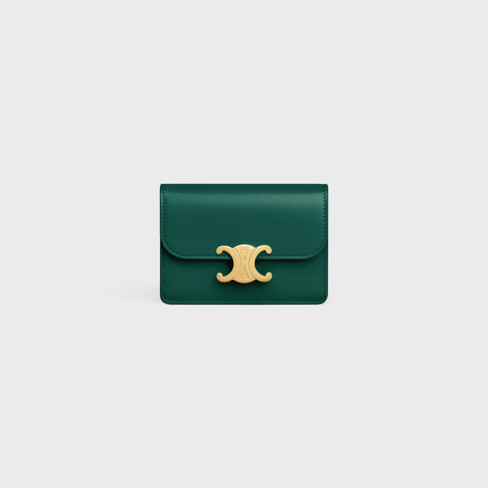 Discount CARD HOLDER WITH FLAP TRIOMPHE in Shiny calfskin Women Triomphe | Categories·Coin And Card Holders