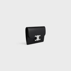 Online CARD HOLDER WITH FLAP TRIOMPHE in Shiny calfskin Women Triomphe | Categories·Coin And Card Holders