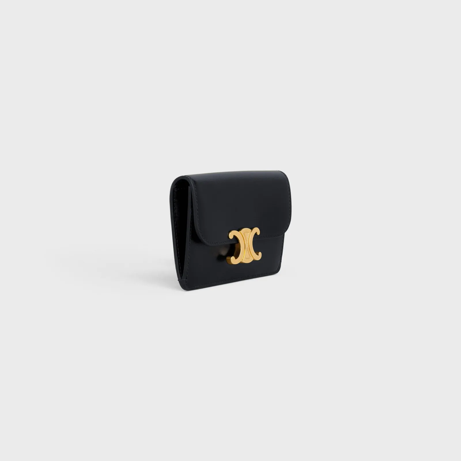 New CARD HOLDER WITH FLAP TRIOMPHE in Shiny calfskin Women Triomphe | Categories·Coin And Card Holders