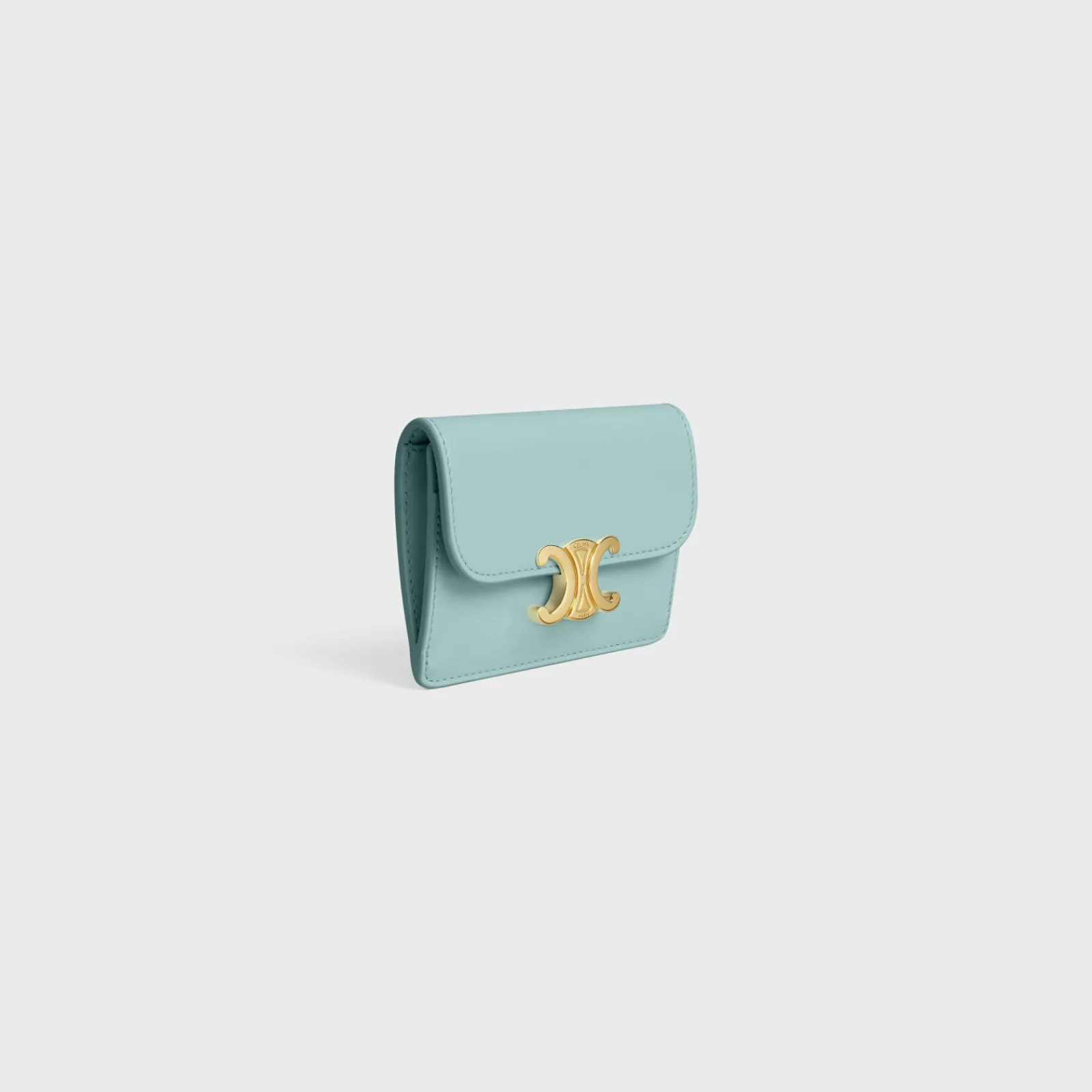 Online CARD HOLDER WITH FLAP TRIOMPHE in Shiny calfskin Women Triomphe | Categories·Coin And Card Holders