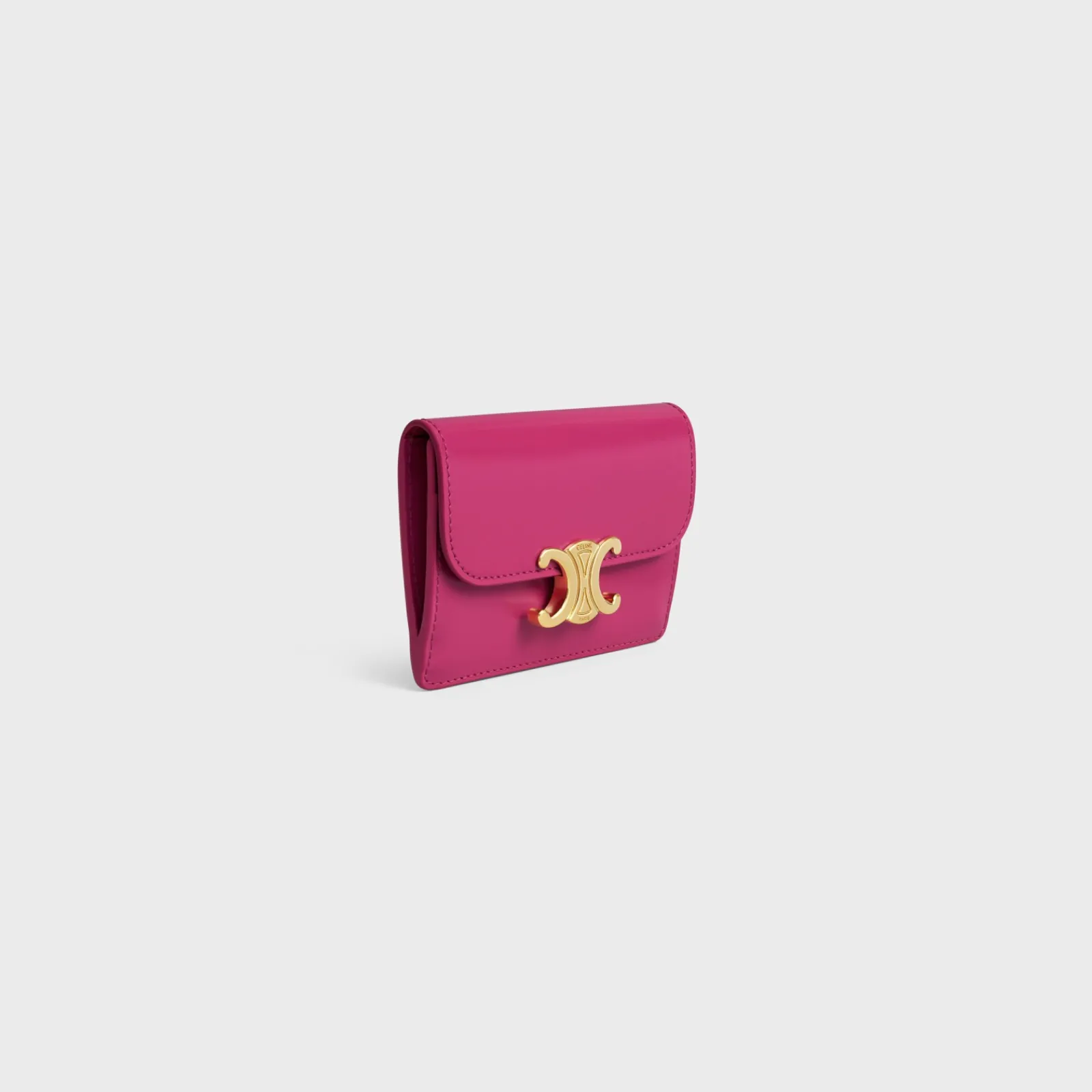 Best CARD HOLDER WITH FLAP TRIOMPHE in Shiny calfskin Women Triomphe | Categories·Coin And Card Holders