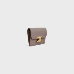 Sale CARD HOLDER WITH FLAP TRIOMPHE in Shiny calfskin Women Triomphe | Categories·Coin And Card Holders