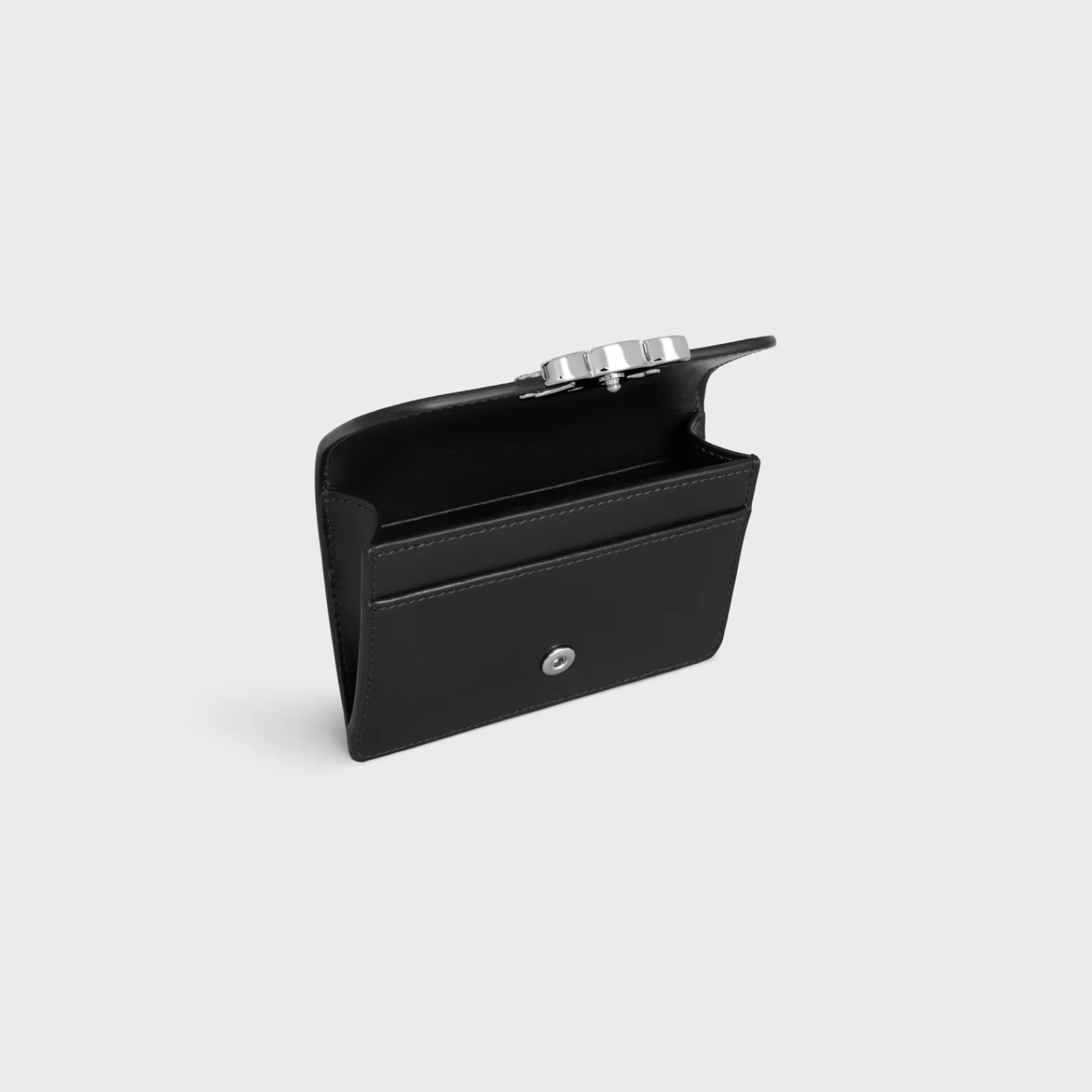 Online CARD HOLDER WITH FLAP TRIOMPHE in Shiny calfskin Women Triomphe | Categories·Coin And Card Holders