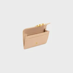New CARD HOLDER WITH FLAP TRIOMPHE in Shiny calfskin Women Triomphe | Categories·Coin And Card Holders