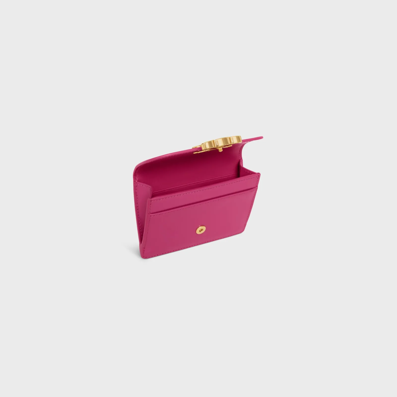 Best CARD HOLDER WITH FLAP TRIOMPHE in Shiny calfskin Women Triomphe | Categories·Coin And Card Holders