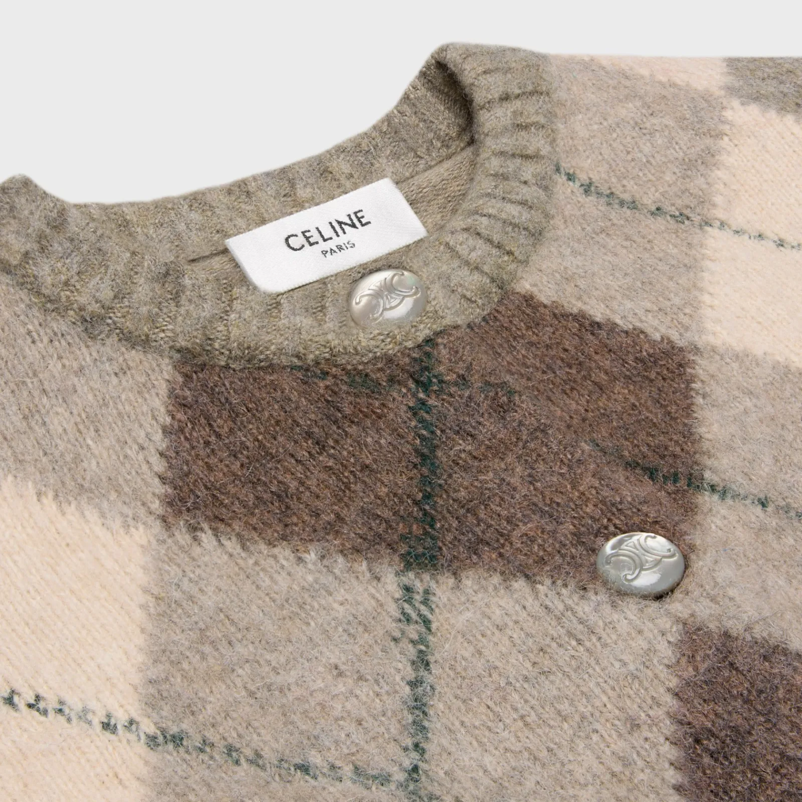 Clearance cardigan in argyle alpaca wool Women Knitwear