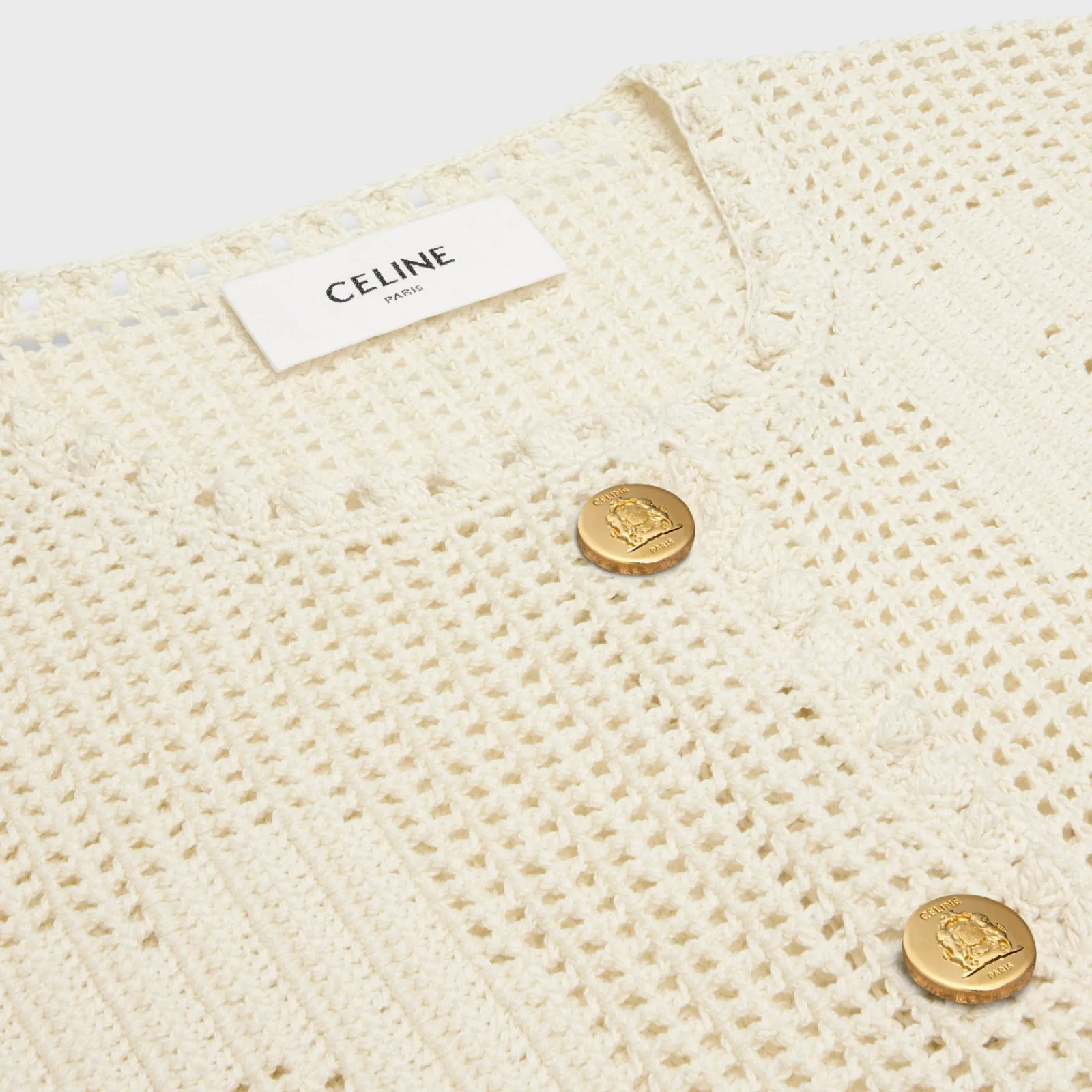 Outlet cardigan jacket in floral crocheted cotton Women Jackets | Knitwear