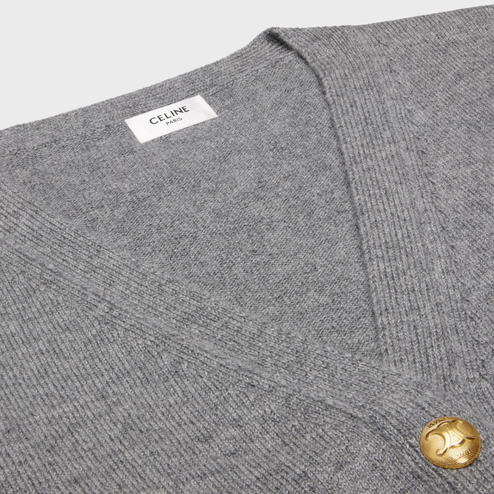 Fashion cardigan with gourmettes in heritage cashmere Women Knitwear