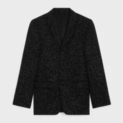 Discount carnaby jacket with rhinestones in double-face wool Jackets & Trousers