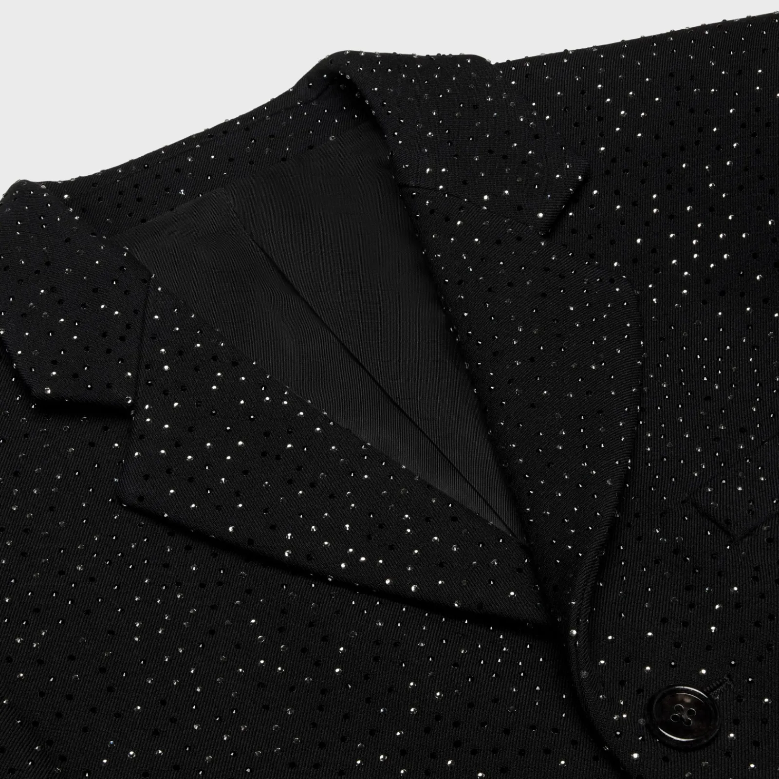 Discount carnaby jacket with rhinestones in double-face wool Jackets & Trousers