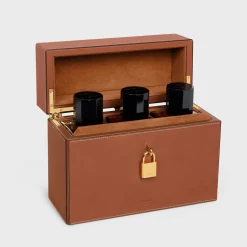 Best Case 3 Perfumes 200ML in Natural Calfskin Fragrances