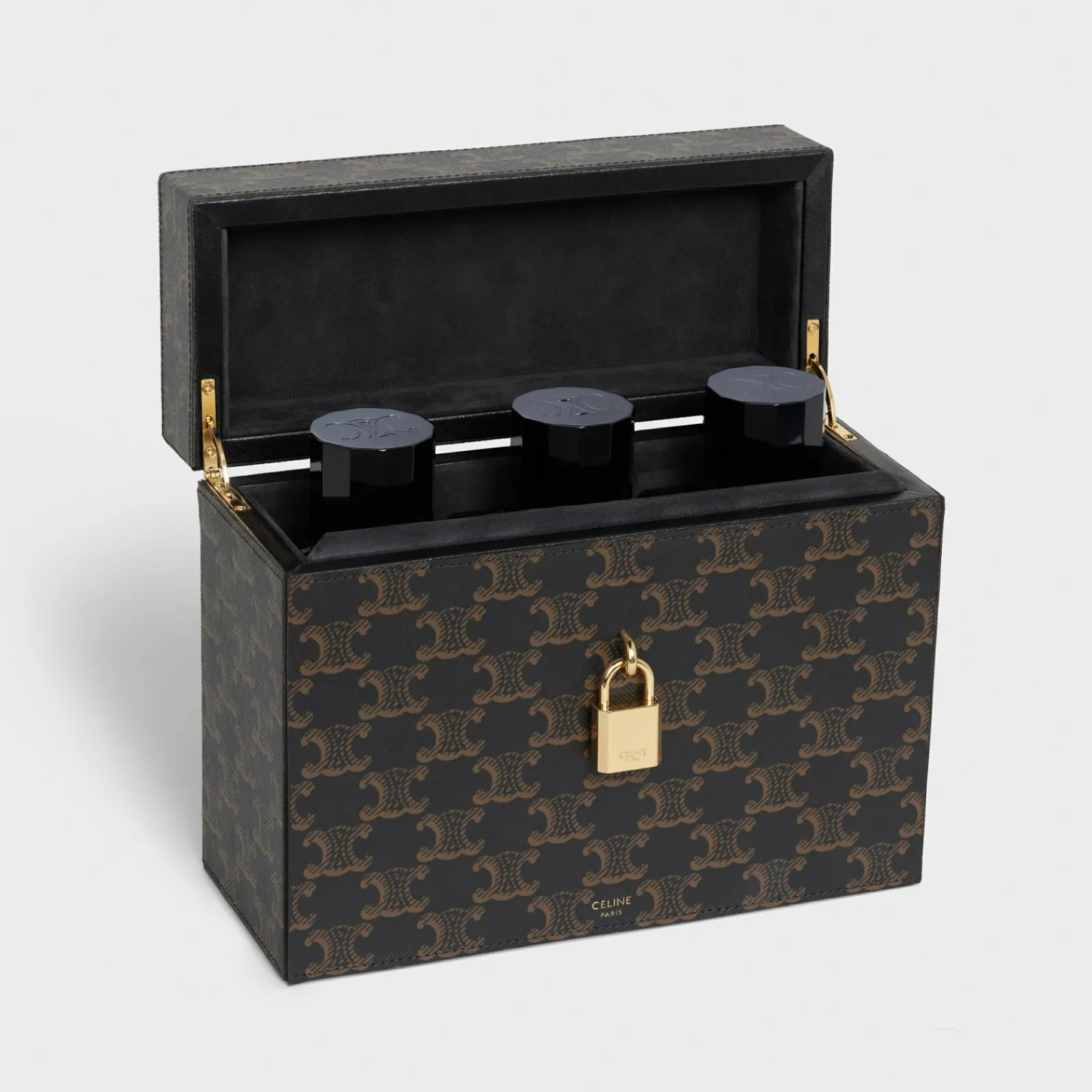 Sale Case 3 Perfumes 200ML in Triomphe Canvas and Natural Calfskin Fragrances