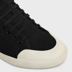 Clearance ALAN AS-01 LOW LACE-UP SNEAKER in CANVAS AND CALFSKIN Sneakers