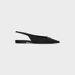 New ALMA TRIOMPHE FLAT SLINGBACK in GROS-GRAIN Women Loafers And Flats